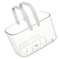 thumbnail image 1 of Cesta de Caddy de Ducha, Cesta de Ducha de Ducha Transparente Canasta Multipósito de Gran Capacidad Diseño Hueco Liviano para Baño, 1 of 7