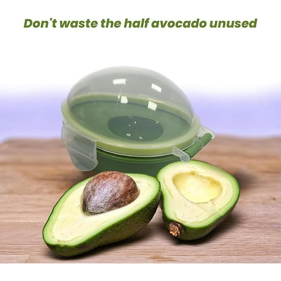 Avocado Saver Holder, Reusable Avocado Keeper, Individual Avocado Saver Holder, Food Crisper Storage Box Fruit Keeper Avocado Storage Container to Keep Your Avocados Fresh for Days (Green)