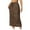 Brown, variant on Kaemgyyd Long Skirts for Women Fall Fashion High Waist Drawstring Midi Skirt Summer Slit Casual Skirts with Pockets