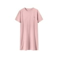 thumbnail image 5 of Sakmal Womens Nightgown Soft 100% Cotton Comfy Sleepshirt Plain Pink Short Sleeve Nightgowns, 5 of 6
