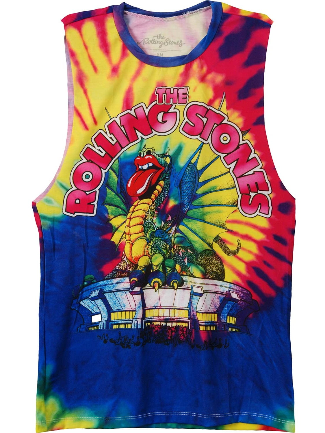 rolling stones tie dye crew neck