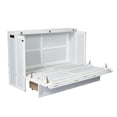 thumbnail image 2 of Bellemave Murphy Bed Cabinet Queen Size, Wooden Foldable Murphy Bed with Storage Drawer and Charging Station, Murphy Chest Bed for Home, Office, Studio or Guest Room（White), 2 of 8