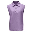 thumbnail image 6 of LODIENY Tank Tops for Men Summer Sleeveless Henley Shirts Vintage Distressed Washed V Neck Button Muscle T-Shirts Loose Fit Casual Athletic Workout Collared Tees Vest Purple XXXL, 6 of 6