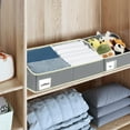 thumbnail image 6 of DIMJ Closet Storage Bins, Trapezoid Storage Baskets for Organizing, Fabric Closet Bins with Handle, Linen Closet Organizers and Storage Baskets for Shelves, Closet, 3 Packs, Light Gray Medium, 6 of 7