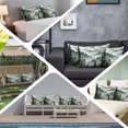 thumbnail image 6 of Dark Green Forest Throw Pillow Covers, Watercolor Clouds Trees Mountain Soft Breathable Pillow Cases with Invisible Zipper for Sleeping, Long Body Pillowcases for Couch Bed Sofa Chair 20x54 Inches, 6 of 9
