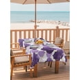thumbnail image 2 of Outdoor Tablecloth with Umbrella Hole for Patio/Picnic/Party/Camping, Purple Geometric Moroccan Waterproof Table Cloth Rectangle Table Cover Washable, Abstract Art Purple Ombre Modern (60"x 84"), 2 of 8