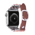 thumbnail image 2 of WorryFree Gadgets Genuine Leather Bands Compatible with Apple Watch Band 42/44/45mm iWatch Strap for Men Women iWatch Band 8 7 6 SE 5 4 3 2 1, 2 of 5