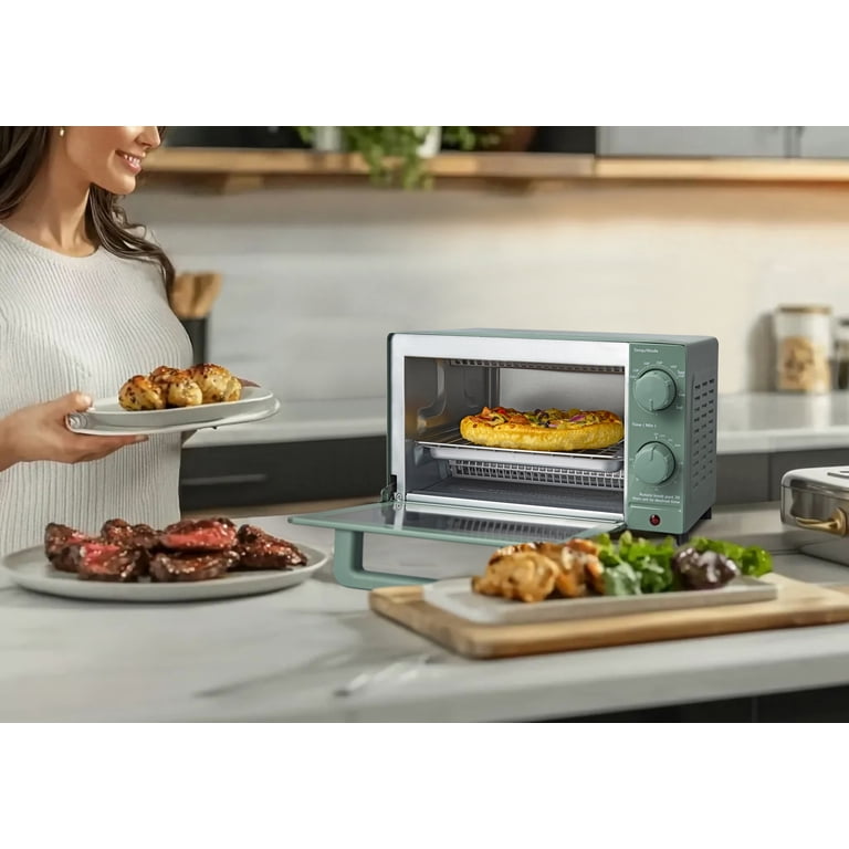 レンジ＊お好きなソフト4本 Mainstays 4-Slice Toaster Oven with Baking Rack and Pan, 9-Inch