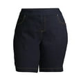 thumbnail image 7 of Terra & Sky Women's Plus Size 5-Pocket Pull-On Denim Shorts, 7 of 7