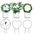 thumbnail image 1 of Plant Support Trellis 3Pcs Metal Decorative Plant Support Frame Multipurpose Rust-Proof Potted Plant Support Stakes with 15Pcs Ties, 1 of 7
