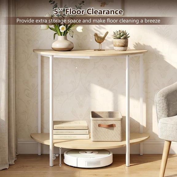 Giantex Narrow Console Table, Entryway Table w/ Metal Frame forLiving Room