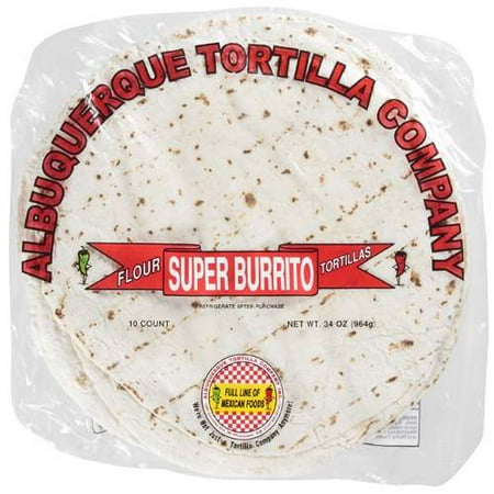 Albuquerque Tortilla Super Burrito Flour Tortillas, 34 oz