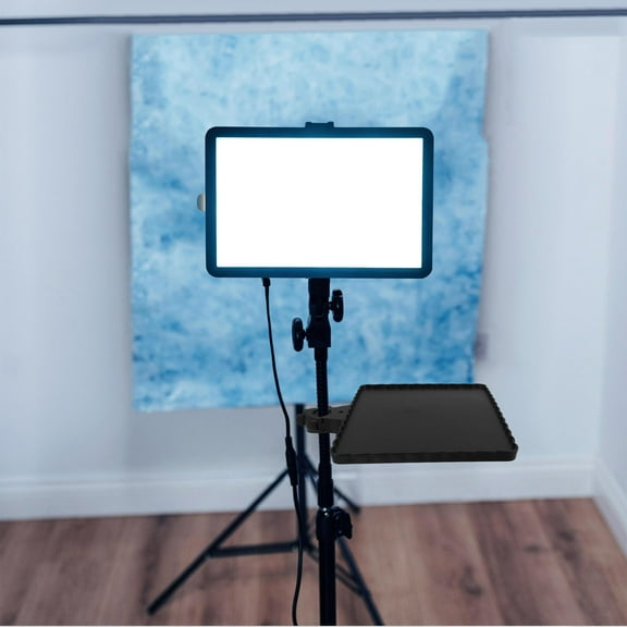 Masteelf Clamp on mic stand with accessory tray holder for live broadcast microphone mount rack and stage stand accessories