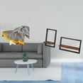 thumbnail image 2 of Juego De Manta A Rayas De Estilo Rústico Y Estantes De Pared De Madera Para Dormitorio, Sala De Estar, Sofá, Cama, Silla, Cocina, Oficina, Decoración, Almacenamiento Y Exhibición., 2 of 8