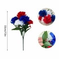 thumbnail image 4 of Clearance 5 Packs Cemetery Flowers for Grave Artificial Red Blue White Lilac Patriotic Silk Memorial Day Flowers for Cemetery Veterans Day 4th of July Independence Day Table Centerpiece, 4 of 8