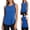 Blue, variant on CBASIHI Womens Racerback Tank Tops with Ruffles- Workout Yoga Casual Quick Dry Lightweight Crew Neck Sleeveless Athletic Tops Navy Size S-3XL