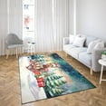 thumbnail image 4 of Merry Christmas Santa Reindeer Antlers Yorkshire Terrier Sleigh Xmas Winter Holiday Indoor Rug Yorkie Dog Lover Gifts Carpet Living Bed Room Sofa Home Decor - 00023, 4 of 5