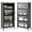 Black, variant on AOJDVE 5-Tier Kitchen Storage Cabinet, Mobile Microwave Stand with Flip-up PC Doors, Freestanding Kitchen Bakers Rack with 4 Rolling Casters, for Dining Room, Living Room and Study, Black