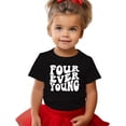 thumbnail image 3 of Retro Four Ever Young Shirt for Boys & Girls Groovy 4th Birthday T-Shirt for Kids Black Shirt 3T, 3 of 5