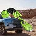 thumbnail image 1 of Bingirl 10 - Ton Heavy - Duty Road Recovery Kit: 3x8 - Inch Tree Saver Strap with 2pc D Ring Shackles, Green Snatch Block Pulley, and 20ft Tow Rope, 1 of 7