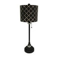thumbnail image 2 of Royal Designs 28" Crystal and Oil Rub Bronze Buffet Lamp with Black Moroccan Tile Design Hardback Lamp Shade, Set of 2, 2 of 5