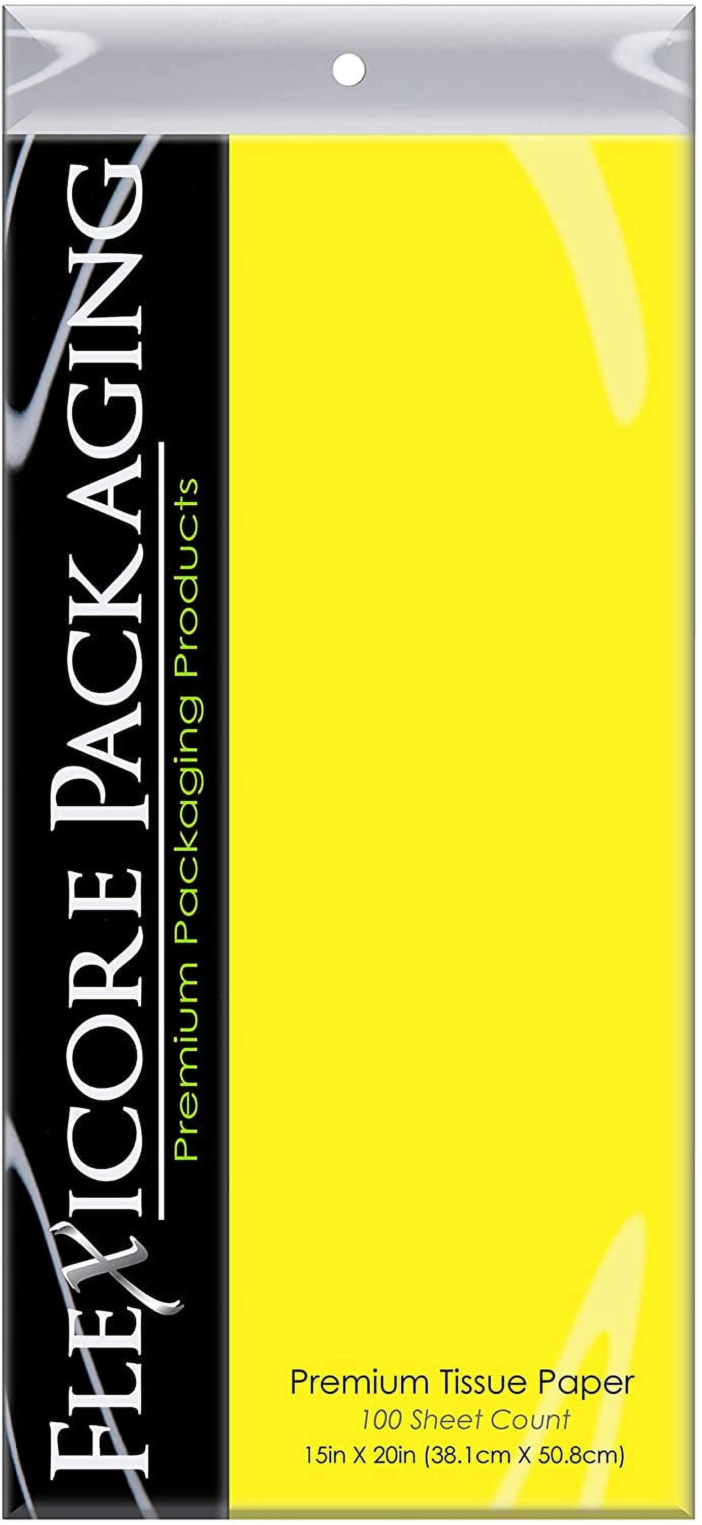 Flexicore Packaging Yellow Gift Wrap Tissue, (10 Rolls)
