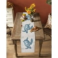 thumbnail image 5 of Blue Sea Turtle Coastal Table Runner 72 Inches, Summer Beach Ocean Nautical Retro Bed Runner Dresser Scarves Tabletop for Indoor Outdoor Parties/Ceremony/Banquet, 14" x 72", 5 of 8