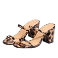 thumbnail image 4 of Zapatos de mujer Color Cinturón Leopardo Correa transparente Tacón medio Sandalias de moda Wmkox8yii  hj789, 4 of 8