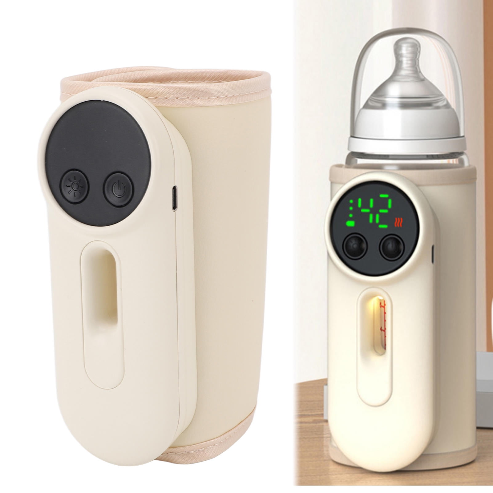 Yajisi Portable Baby Bottle Warmer, 8000mAh Rechargeable USB Bottle Heater for Travel & Outdoor, 5.9x3.9x3.1in