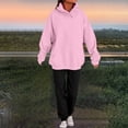 thumbnail image 2 of Hearthz Jogging Sets for Women 2 Piece Fleece Comfort Plain Oversized Oversized Sweatshirt Jogger Sweatpants Women's Matching Sweat Sets with Pockets, 2 of 6