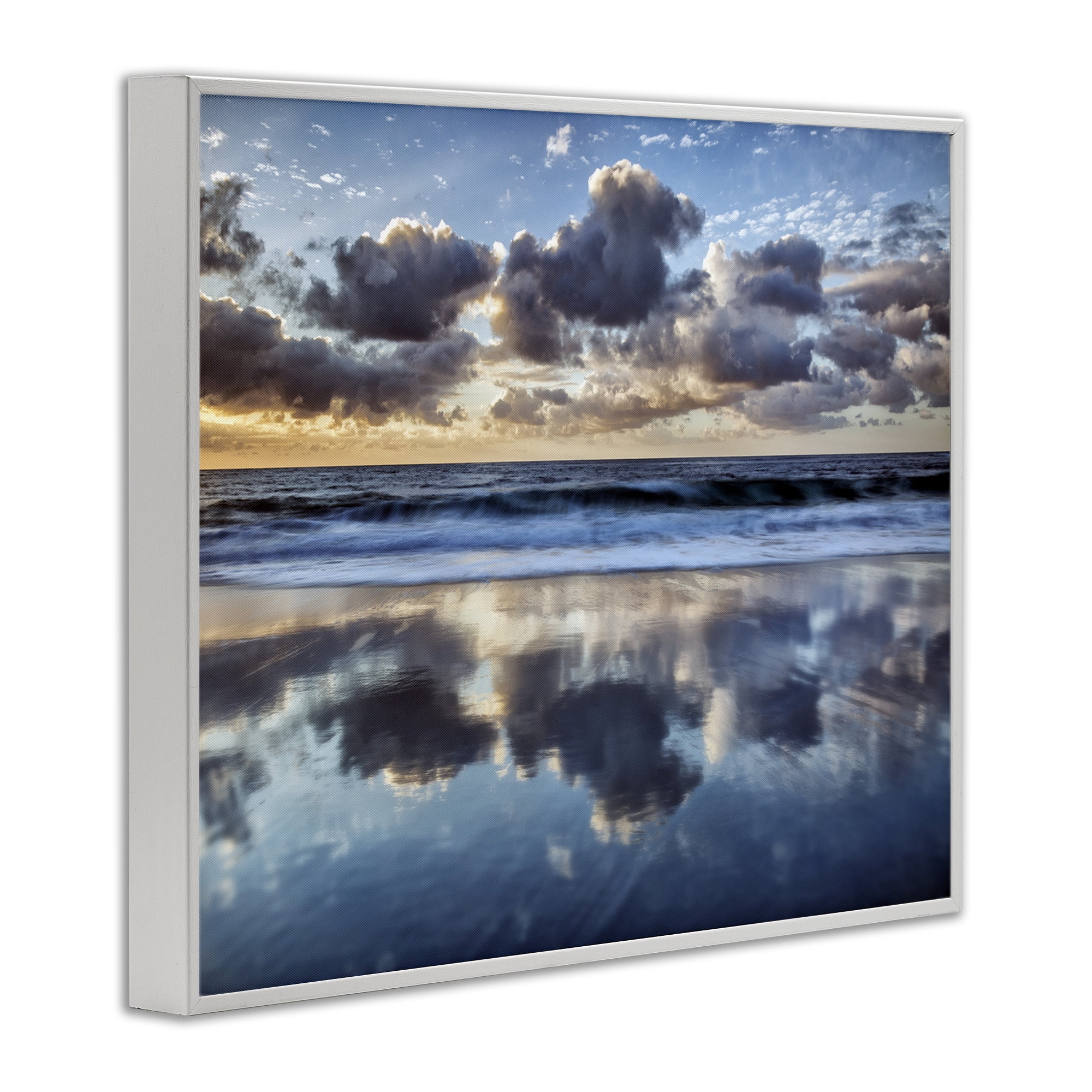 Stupell Industries Reflective Clouds Seascape White Framed Giclee Art, design by Superstock Partners LLC