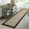 thumbnail image 2 of Mainstays Farmhouse Faux Sisal Olefin Brown Border Indoor Hallway Runner Rug, 2'6"x10', 2 of 8