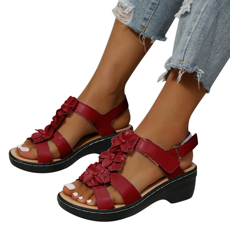 Akiihool Platform Sandals Comfortable Sandals for Women Dressy