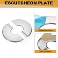 thumbnail image 4 of Uxcell 3 Piezas de Brida Dividida Autoadhesiva Placa de Escutcheon de Acero Inoxidable Cubierta de Agujero 0.24" de Altura para Tubos de 1.34" de Diámetro Drenaje de Inodoro Grifo, 4 of 6