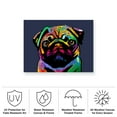 thumbnail image 3 of Michael Tompsett 'Pug Dog' Outdoor All-Weather Wall Decor, 3 of 3