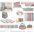 thumbnail image 3 of Bacati - Paisley Floral Quilted Changing Pad Cover (Aqua/Coral Paisley), 3 of 3
