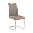 thumbnail image 1 of Armen Living Bravo Modern Faux Leather Dining Chair, Coffee (Set of 2), 1 of 2