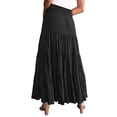 thumbnail image 4 of Nlife Women Drawstring Waist Pleated Tiered Tube 2 In 1 Wearing Style Dress, 4 of 7