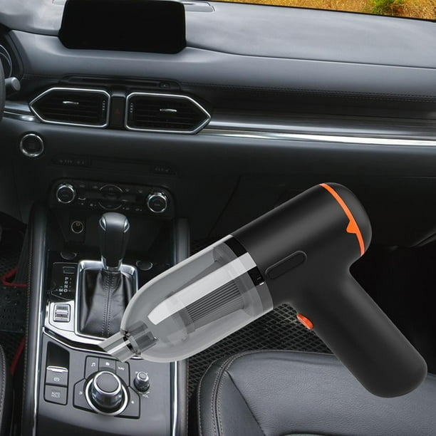 Mini aspirador de coche portátil USB recargable con boquillas para coche doméstico negro y naranja Soledad Aspiradora