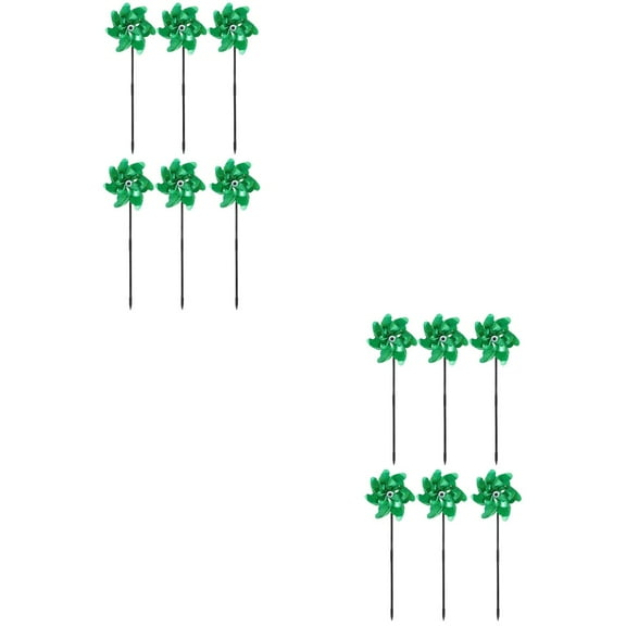 unbranded 12 Pcs  Rotary Windmill Kids Windmill Plaything Rotary Pinwheel Preschool Landscape Decor