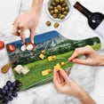 thumbnail image 4 of Yosemite Cutting Board, Falls in Yosemite National Park California USA Countryside Landmark Picture, Decorative Tempered Glass Cutting and Serving Board, Wine Bottle Shape, Green Blue, by Ambesonne, 4 of 5
