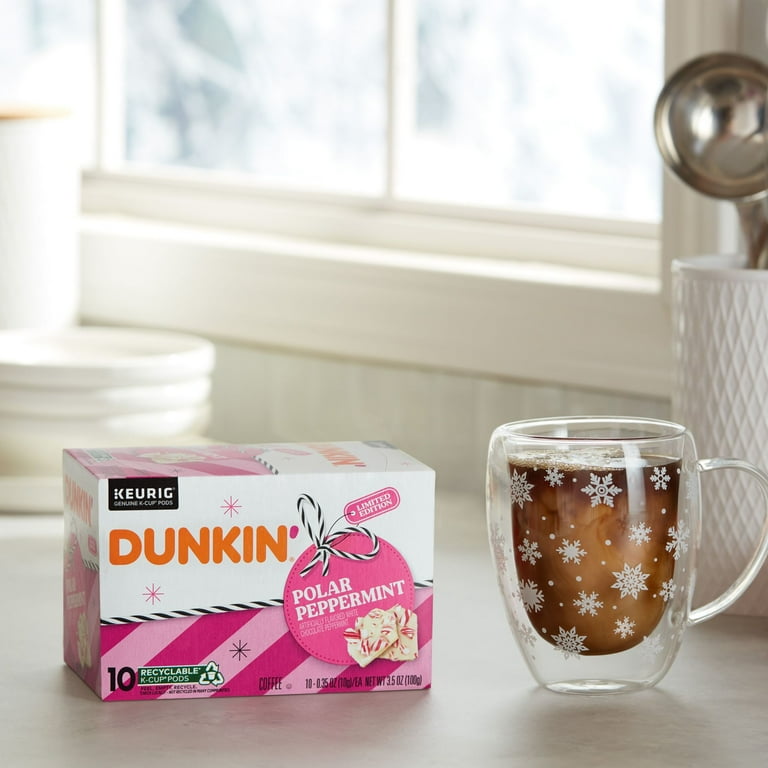 Dunkin' Polar Peppermint Light Roast Coffee K-Cup Pods, 10 Count