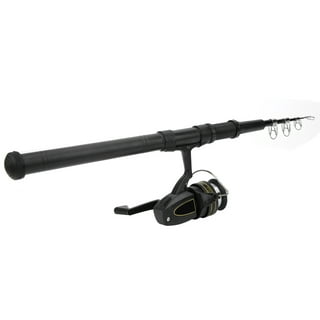 Redcolourful 1.04m Telescopic Fishing Holder 2 Sections Adjustable Aluminium Fishing Rod Pole Rack V Holder Stand Black