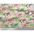 thumbnail image 2 of Soimoi White Cotton Duck Fabric Stamp & World Map Decor Fabric Printed Yard 42 Inch Wide, 2 of 5