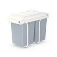 thumbnail image 2 of Hailo Multi-Box Duo L Pull-Out Trash Can, 11.8" Cabinet, 2 Bins, 3.7 Gal, Blue, 2 of 7