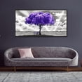 thumbnail image 3 of Aaheei Black Wall Art For Living Room Wall Decor For Bedroom Wall Decoration Office Purple Trees Canvas Prints Pictures Artwork Abstract Black and White Wall Painting Ready to Hang, 3 of 5