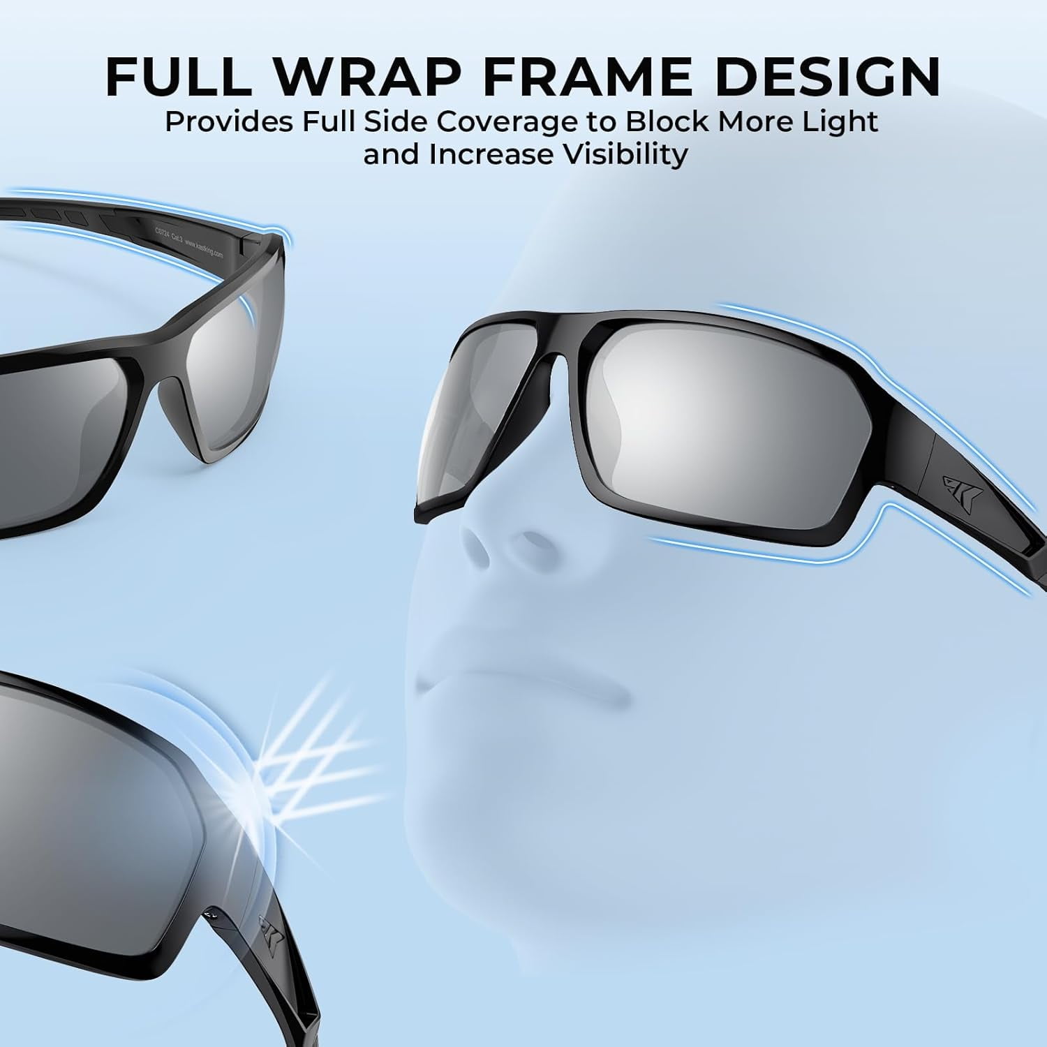 KastKing Chippewa Polarized Fishing Sunglasses, UV400 TAC Lenses