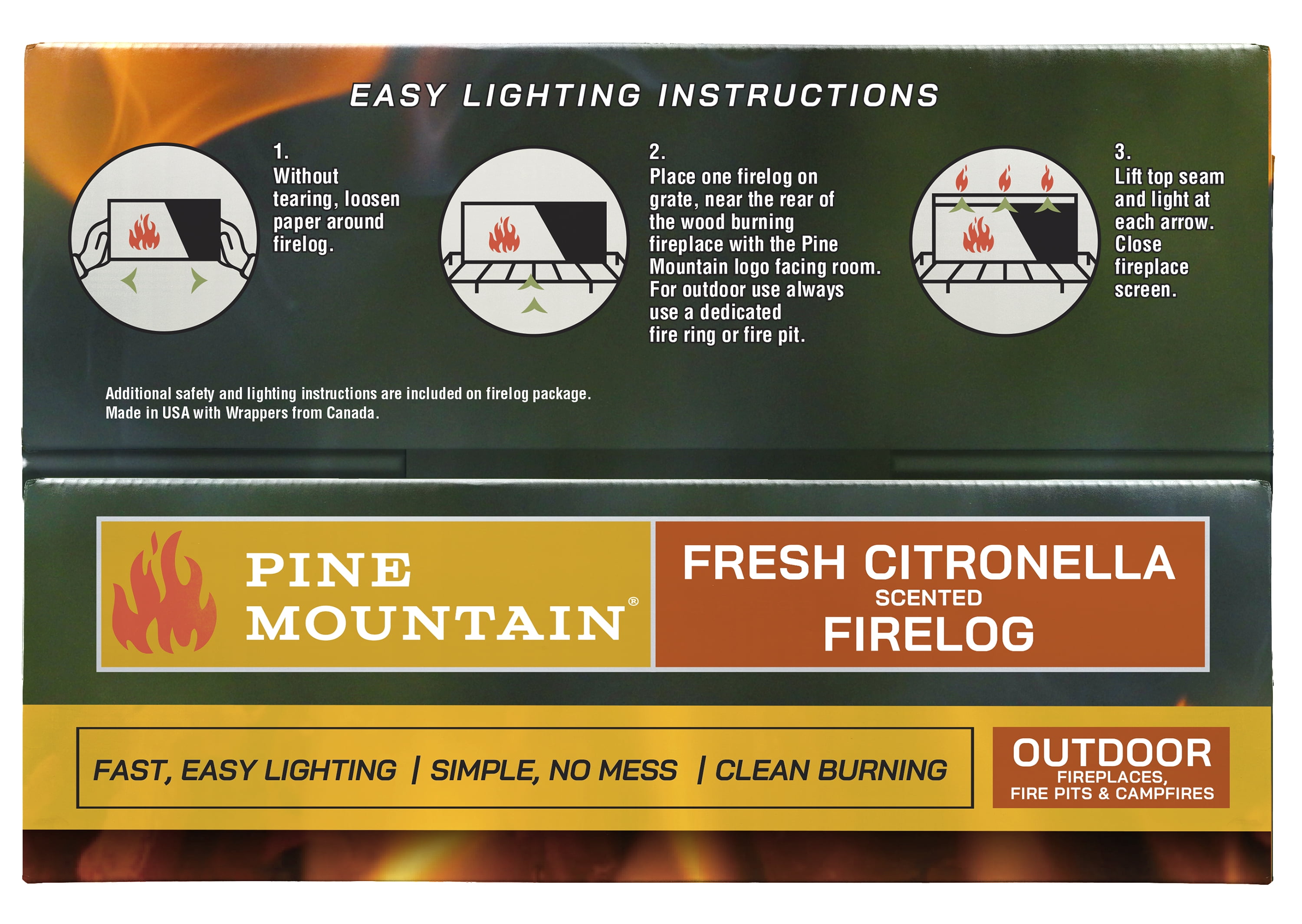 Pine Mountain Citronella Scented Firelog