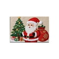 thumbnail image 1 of Navidad Alfombra de Puerta Multicolor Cristal Terciopelo Alfombra de Piso para Baño, Inodoro, Entrada de la Puerta, 1 of 6
