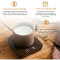 thumbnail image 2 of VOBAGA Imitation Wood Grain Coffee Cup Warmer & Mug Warmer For Desk, Electric Cup Beverage Warmer Plate with 3 Temperature Settings for Tea, Water, Cocoa, Milk with Auto Shut Off after 4 hours Feature, 2 of 3